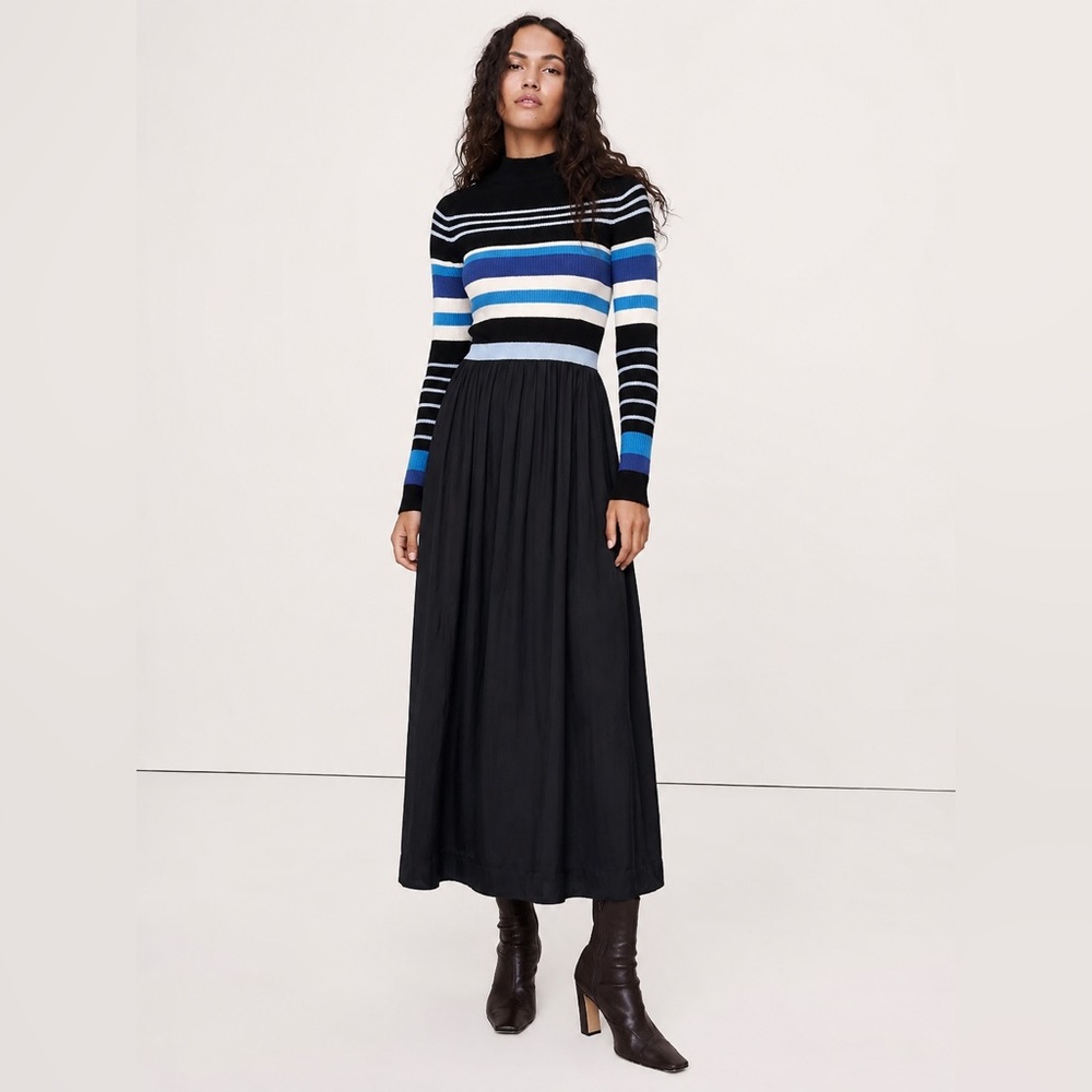 NWT! Anthropologie Thea Long-Sleeve Twofer Maxi Dress - Size Large 🧁